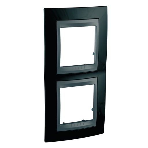 [MGU66.004V.293] Unica Rodyum siyahı-Grafit İkili dikey çerçeve