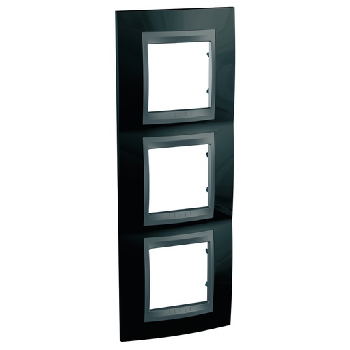 [MGU66.006V.293] Unica Rodyum siyahı-Grafit Üçlü dikey çerçeve