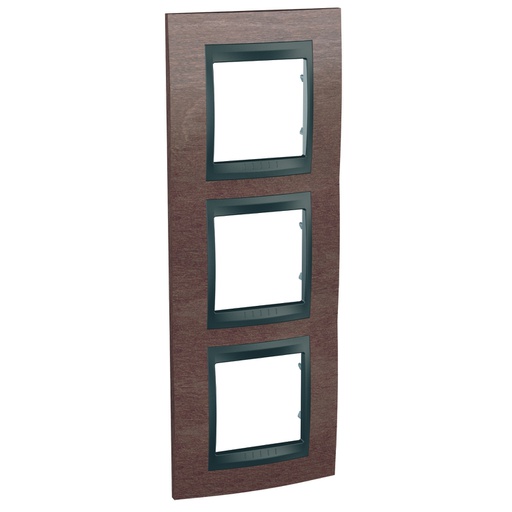 [MGU66.006V.2M4] Unica Tütün-Grafit Üçlü dikey çerçeve