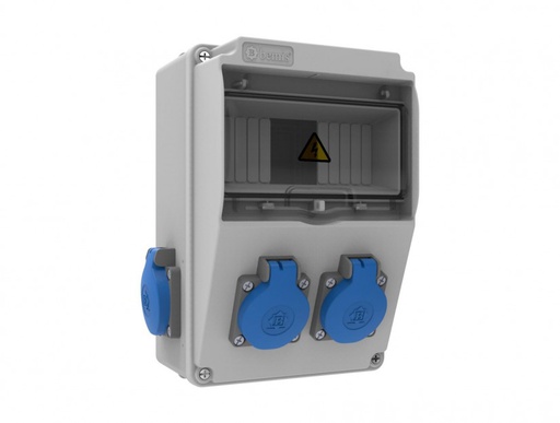 [BH5-2202-2020] 1/16A. 220V. 2 AD. ÖN KOMBİNASYON - 1/16A. 220V. 2 AD. YAN KOMBİNASYON HALOGEN FREE