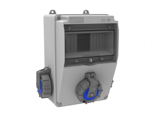 [BH5-6102-2020] 1/16A. 220V. 1 AD. ÖN KOMBİNASYON - 1/16A. 220V. 2 AD. YAN KOMBİNASYON HALOGEN FREE