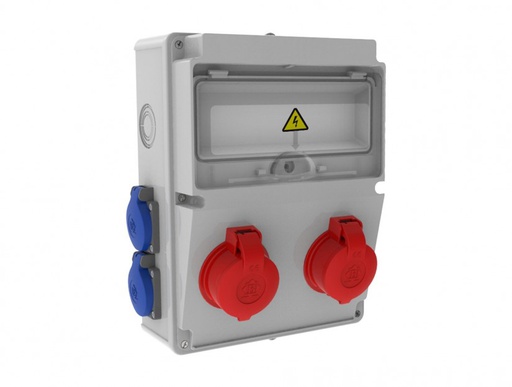 [BH2-2205-4020] 3/25A 380V. 2 AD ÖN  1/16A 220V 4 AD YAN KOMBİNASYON HALOGEN FREE