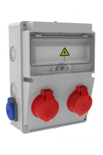 [BD2M2205-2020] 3/25A. 380V. 2 Ad. Ön - 1/16A. 220V. 2 Ad. Yan (ABS)