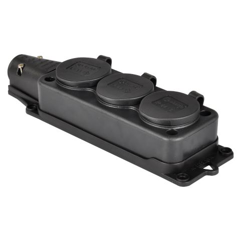 [3101-308-0300] 1x16A - Kauçuk Üçlü Grup Priz