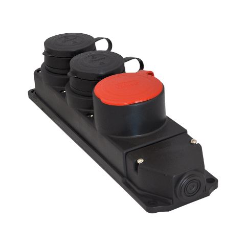 [3104-315-0300] Kauçuk Üçlü Grup Priz / 1 adet (3x25) + 2 adet (1x16)