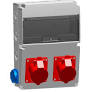 [3320-002-5500] IP 44 Makine Prizi (5x16A) ön (2) + Pano Prizi (1x16A) yan (2)